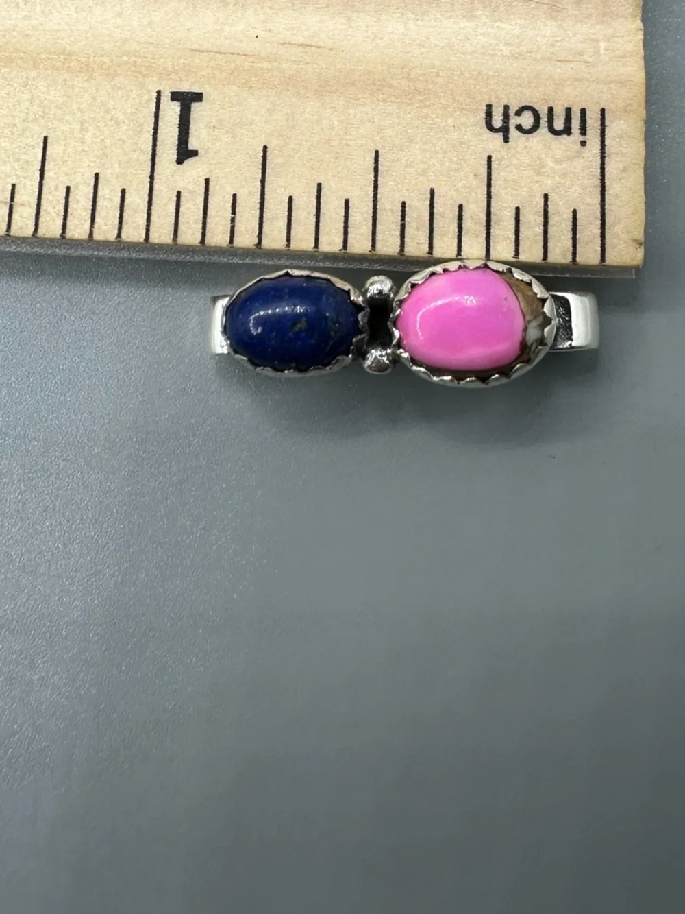 ⌚Cotton Candy Turquoise & Lapis Sterling Silver 925 Watch Band Charm Handmade